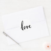 Sticker Rond amour écriture cursive (Enveloppe)