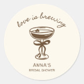 Sticker Rond Amour en cours de préparation Café Espresso Enterr (Devant)