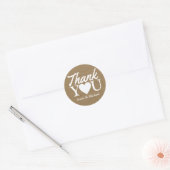 Sticker Rond amour et merci mariage (Enveloppe)