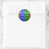 Sticker Rond Amour et paix_ (Sac)