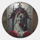 Sticker Rond Amour Éternel Gothique  (Devant)
