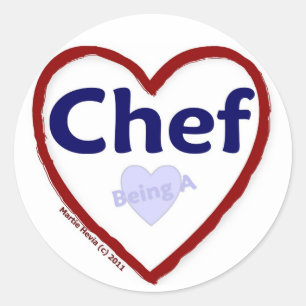 Sticker Rond Amour Être un chef