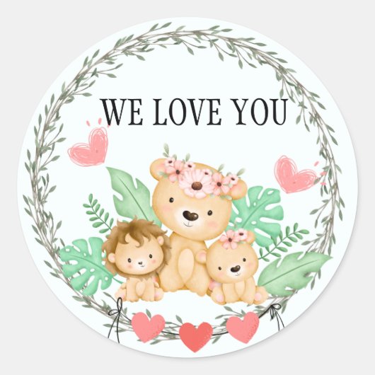 Sticker Rond Amour familial (Devant)