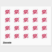 Sticker Rond Amour GEEK (Feuille)