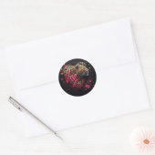 Sticker Rond Amour graffiti art cœur léopard (Enveloppe)