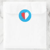 Sticker Rond Amour / Haine (Sac)
