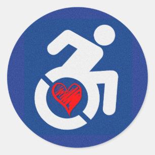 Sticker Rond Amour Handicap