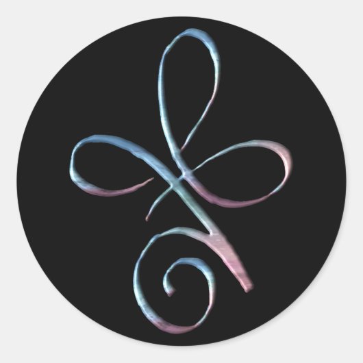 Sticker Rond Amour Inconditionnel Gradient (Devant)
