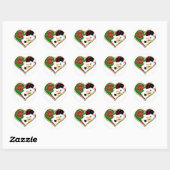 Sticker Rond Amour Jeu (Feuille)