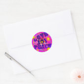 Sticker Rond Amour, Joie, Paix (Enveloppe)