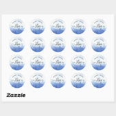 Sticker Rond Amour. Mariage des Branches d'hiver de l'aquarelle (Feuille)