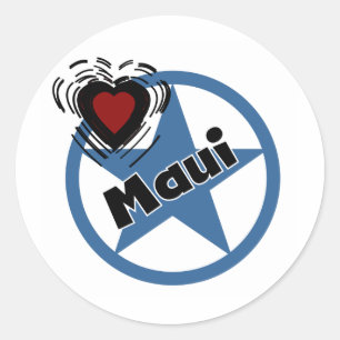 Sticker Rond Amour Maui