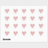 Sticker Rond Amour Musique Coeur de la Musique Notes (Feuille)