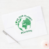 Sticker Rond amour notre planète jour des terres conscience de  (Enveloppe)