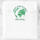 Sticker Rond amour notre planète jour des terres conscience de  (Sac)