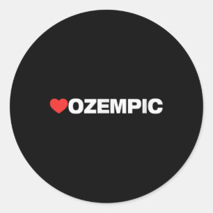 Sticker Rond Amour Ozempic, Design De Coeur Aimé Par Toute Pers
