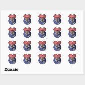 Sticker Rond amour paix (Feuille)