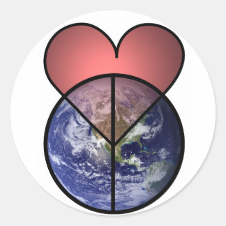 Sticker Rond amour paix
