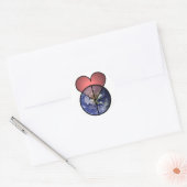 Sticker Rond amour paix (Enveloppe)