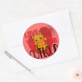Sticker Rond Amour par la force (Enveloppe)