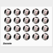 Sticker Rond Amour Pitbull modifiable (Feuille)