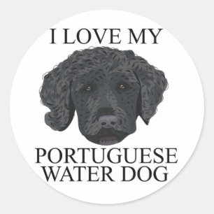 Sticker Rond Amour PORTUGAIS de CHIEN d'EAU !