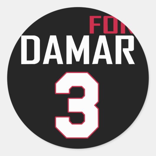 Sticker Rond Amour Pour Damar 3 Couleur (Devant)