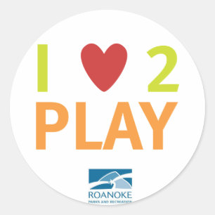 Sticker Rond Amour POUR JOUER l'autocollant