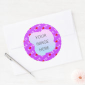 Sticker Rond AMOUR pourpre (Enveloppe)