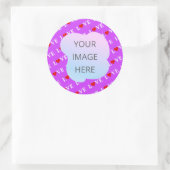 Sticker Rond AMOUR pourpre (Sac)