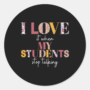 Sticker Rond Amour Quand Les Étudiants Arrêtent De Parler - Che