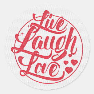 Sticker Rond Amour riant en direct