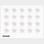 Sticker Rond Amour, rire et FRIENDSMC (Feuille)
