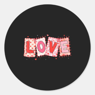 Sticker Rond Amour Saint-Valentin Pour Enfants Garçons Filles F