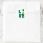 Sticker Rond Amour & Shamrock 🍀 ❤️ (Sac)