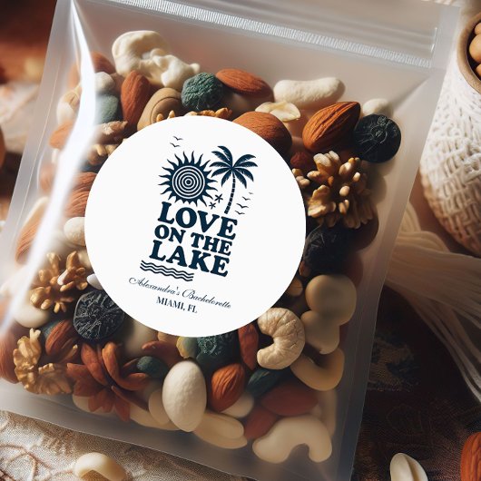 Sticker Rond Amour sur le lac Bachelorette Week-end