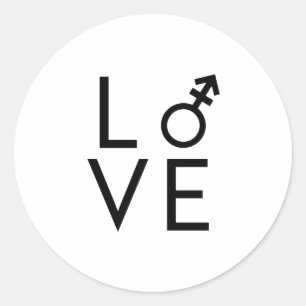 Sticker Rond Amour Trans