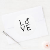 Sticker Rond Amour Trans (Enveloppe)