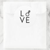 Sticker Rond Amour Trans (Sac)