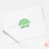 Sticker Rond Amour trèfle Shamrock (Enveloppe)