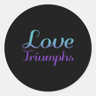 Sticker Rond Amour Triomphes Purple Prévention Suicide Sensibil