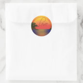Sticker Rond amour tropical (Sac)