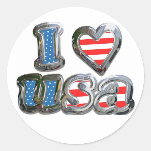 Sticker Rond amour usa (Devant)