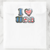 Sticker Rond amour usa (Sac)