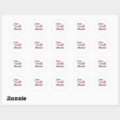 Sticker Rond Amour Vous Plus Plus Plus Style Rétro Ludique (Feuille)
