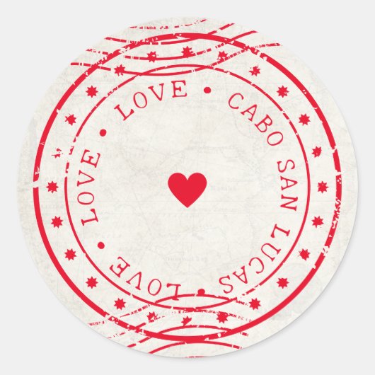Sticker Rond Amour Voyage Destination Mariage (Devant)