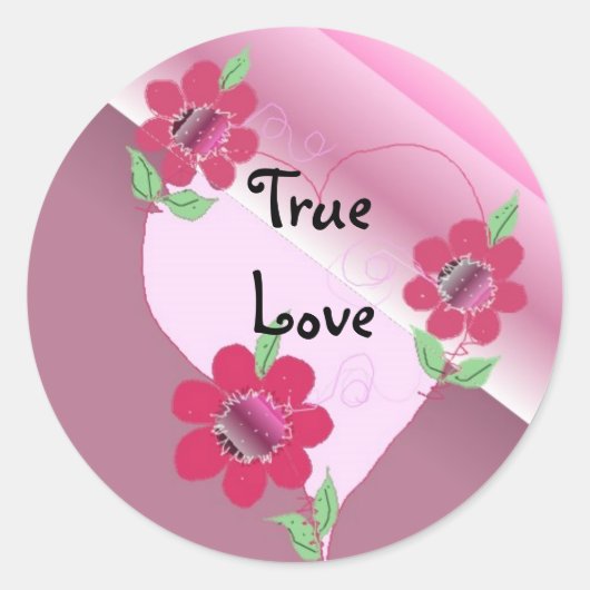 Sticker Rond Amour Vrai (Devant)