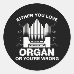 Sticker Rond AMOUREUX AMOUREUX ORGAN OU VOUS AVEZ MAUVAIS Musiq