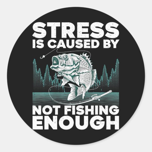 Sticker Rond Amoureux de la pêche à la mouche (Devant)