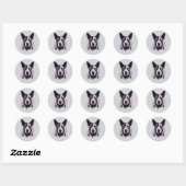Sticker Rond Amoureux de les chiens ZuBella Blue Heeler (Feuille)